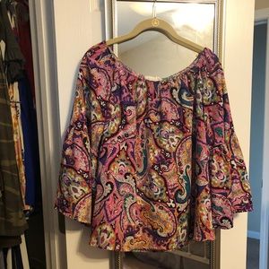 Quarter sleeve multicolor blouse